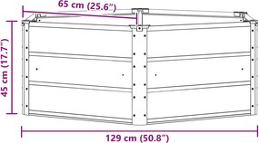 vidaXL Γλάστρα Παστέλ Πράσινο 129 x 129 x 45 cm Ατσάλι