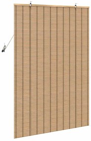 vidaXL Ρόλερ με κουρτίνες Ανοιχτό καφέ 110 x 160 cm Μπαμπού
