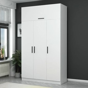 Τριφυλλη Ντουλαπα Λευκο KALEO 235 52x45x210