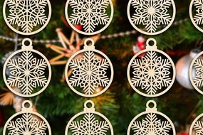 Intra απο ξύλο plywood 3mm-4mm πάχος Χριστουγεννιάτικο στολίδι Δίασταση 8x8 cm INTRAFABR-79666382