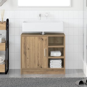vidaXL Ντουλάπι νιπτήρα Artisan Oak 63x29x55 cm Επεξεργασμένο ξύλο