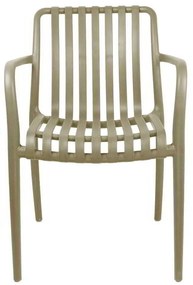 Πολυθρόνα Zoi pakoworld pp σε cappucino απόχρωση 58.5x54x80εκ
