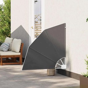 vidaXL Αδιάφανο σκίαστρο μπαλκονιού Μαύρο 115 x 115 εκ ύφασμα