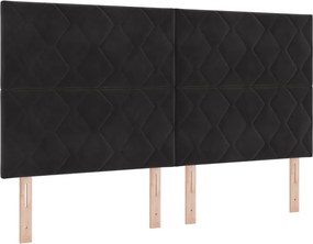vidaXL Κεφαλάρι Μαύρο 180 cm Βελούδο