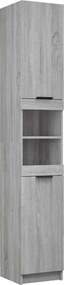vidaXL Ντουλάπι Μπάνιου Γκρι Sonoma 32x34x188,5 εκ. Επεξεργασμένο Ξύλο