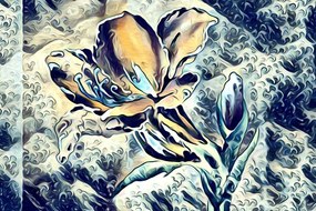 Εικόνα αφηρημένη καλλιτεχνικό λουλούδι - 90x60