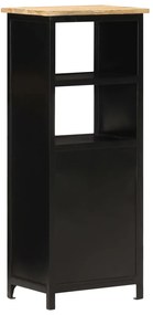 Ντουλάπι με Συρτάρι/Ράφια 45x32x110 εκ. Μασίφ Ξύλο Μάνγκο - Μαύρο