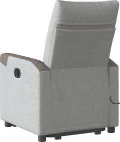 vidaXL Ηλεκτρική όρθια πολυθρόνα μασάζ Ύφασμα Γκρι σύννεφο