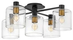 Πλαφονιέρα Φωτιστικό Οροφής 5xE27 Axel Quintiesse Elstead Lighting QN-AXEL5-BK Μαύρο