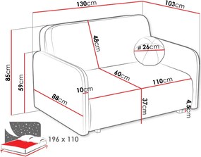 Καναπές Viva Sun II διθέσιος-Anthraki
