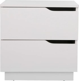 Κομοδίνο Verena pakoworld σε λευκή απόχρωση 48x40x48εκ