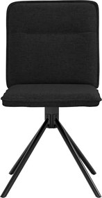 vidaXL Καρέκλες Τραπεζαρίας 6 τεμ. Μαύρες Υφασμάτινες