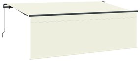 vidaXL Κατενάντα με Ρολό Κρεμ 350 x 200 x 120 εκ Ύφασμα, Μέταλλο
