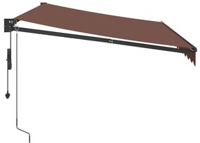 vidaXL Τέντα Πτυσσόμενη Αυτόματη Καφέ 350x250 εκ.