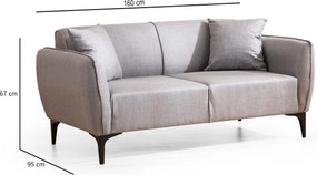 2-Seat Sofa Belissimo - Grey Grey