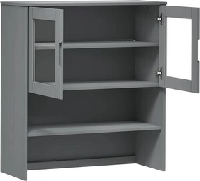 vidaXL Πάνω Μέρος Ντουλαπιού MOLDE Γκρι 90x35x100 εκ. Μασίφ Πεύκο