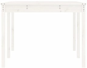 vidaXL Τραπέζι Κήπου Λευκό 203,5 x 100 x 76 εκ. από Μασίφ Ξύλο Πεύκου