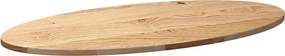 vidaXL Επιτραπέζια επιφάνεια 100x50x2 cm μασίφ ξύλο δρυς οβάλ