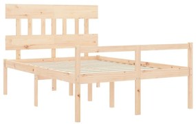 vidaXL Κρεβάτι Ηλικιωμένου με Κεφαλάρι 140 x 200 εκ. από Μασίφ Ξύλο