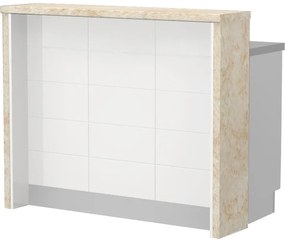Πάγκος νησίδας Hudson-Μήκος: 120 εκ.-Λευκό-Latino Marble