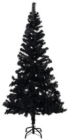 vidaXL Χριστουγεννιάτικο Δέντρο Τεχνητό Βάση Μαύρο 240 εκ. PVC