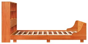 vidaXL Σκελετός Κρεβατιού Χωρίς Στρώμα Καφέ 140x190 Μασίφ Ξύλο Πεύκου