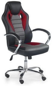 SCROLL executive o.chair, color: black / red / grey DIOMMI V-CH-SCROLL-FOT-CZERWONY