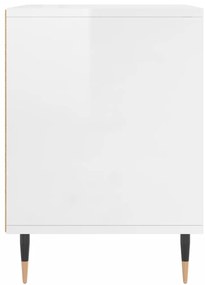 vidaXL Κομοδίνα 2 τεμ. Γυαλ. Λευκό 40 x 35 x 50 εκ. Επεξεργασμένο Ξύλο