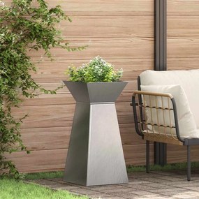 vidaXL Κηπευτικός Πύργος 2 τεμ με Λεκάνη 35x35x73 εκ από Ανοξείδωτο Χάλυβα