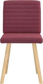 vidaXL Καρέκλες Τραπεζαρίας 2 τεμ. Μπορντό Υφασμάτινες