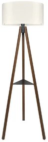 Φωτιστικό δαπέδου Thomas Megapap E27 Mdf/ύφασμα Pvc καρυδί - κρεμ 38x38x135εκ. GP029-0138,1-GP029-0138,1-Μπεζ GP029-0138,1