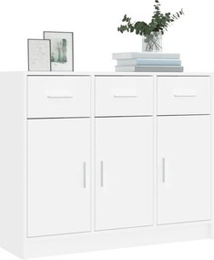 vidaXL Μπουφές Λευκό 91 x 28 x 75 εκ. από Τεχνητό Ξύλο