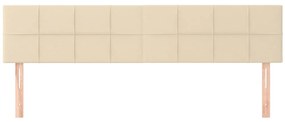 vidaXL Κεφαλάρια Κρεμ 180x5x78/88 εκ. Ύφασμα