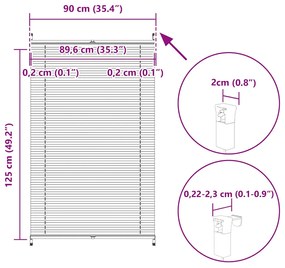 Σύστημα Σκίασης Πλισέ Κρεμ 90 x 125 εκ. 240638