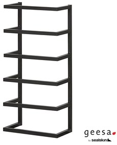 Geesa NEMOX Επίτοιχη ραφιέρα πετσετών 24x12 x48εκ Black Matt