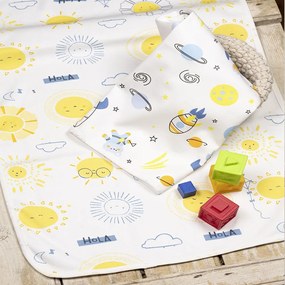 Σελτεδάκια Βρεφικά Αδιάβροχα Hugo (Σετ 2τμχ) Yellow-Blue Nima 55x75cm 100% Βαμβάκι