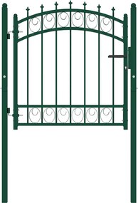 vidaXL Πόρτα Περίφραξης Emmen με Καρφιά Ατσάλινη Πράσινη 103x97 εκ.