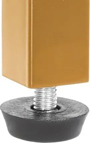 VEVOR 3-Tier Glass Console Table Rectangle Sofa Side Table with Anti-Tip Golden