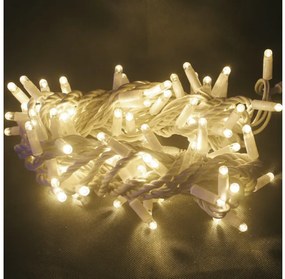 Λαμπάκια Σειρά 100 LED Λευκό Καουτσούκ Ψυχρό Φως Επεκτεινόμενα 10μ IP65 1,5 Καλώδιο X081002414 ACA-X081002414-Λευκό X081002414