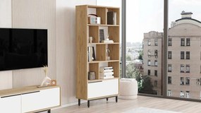 Βιβλιοθήκη Φυσικό / Λευκό CISAR 83.9x29.5x163.6