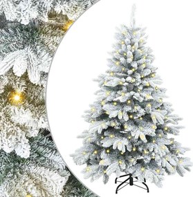 vidaXL Τεχνητό Χριστουγεννιάτικο Δέντρο Λευκό 120 cm ΠΕ και PVC