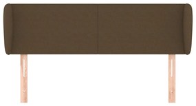 vidaXL Κεφαλάρι με Πτερύγια Σκούρο Καφέ 147 x 23 x 78/88εκ. Υφασμάτινο