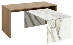 Liberta TUNUSIA COFFEE TABLE ARTISAN OAK TUNUSIA ΜΑΡΜΑΡΟ 90x45xH45cm 90x45xH45cm 04-0835