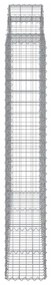 vidaXL Συρματοκιβώτια Τοξωτά 6 τεμ. 200x30x180/200 εκ. Γαλβαν. Ατσάλι