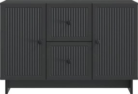 vidaXL Πλαϊνό γραφείο Μαύρο 89 x 34,5 x 60 εκ. Επεξεργασμένο Ξύλο