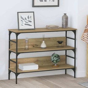 vidaXL Τραπέζι κονσόλας με ράφι artisan δρυς 100 x 32 x 75 εκ