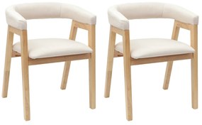 vidaXL Καρέκλες φαγητού 2 pcs Φυσικό 54 x 57 x 73 εκ
