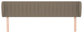 vidaXL Κεφαλάρι με Πτερύγια Taupe 203 x 23 x 78/88 εκ. Υφασμάτινο