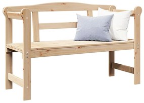 vidaXL Εξωτερικός πάγκος Καφέ 119 x 76 x 44εκ. Στερεό ξύλο πεύκου