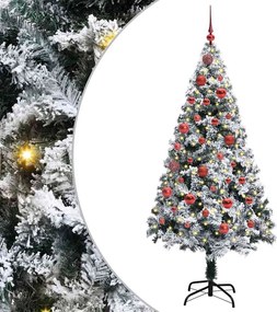 vidaXL Τεχνητό Χριστουγεννιάτικο Δέντρο με 150 LED Λευκό 150 cm